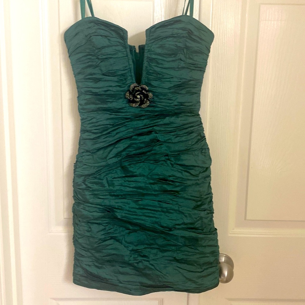 Green cocktail dress